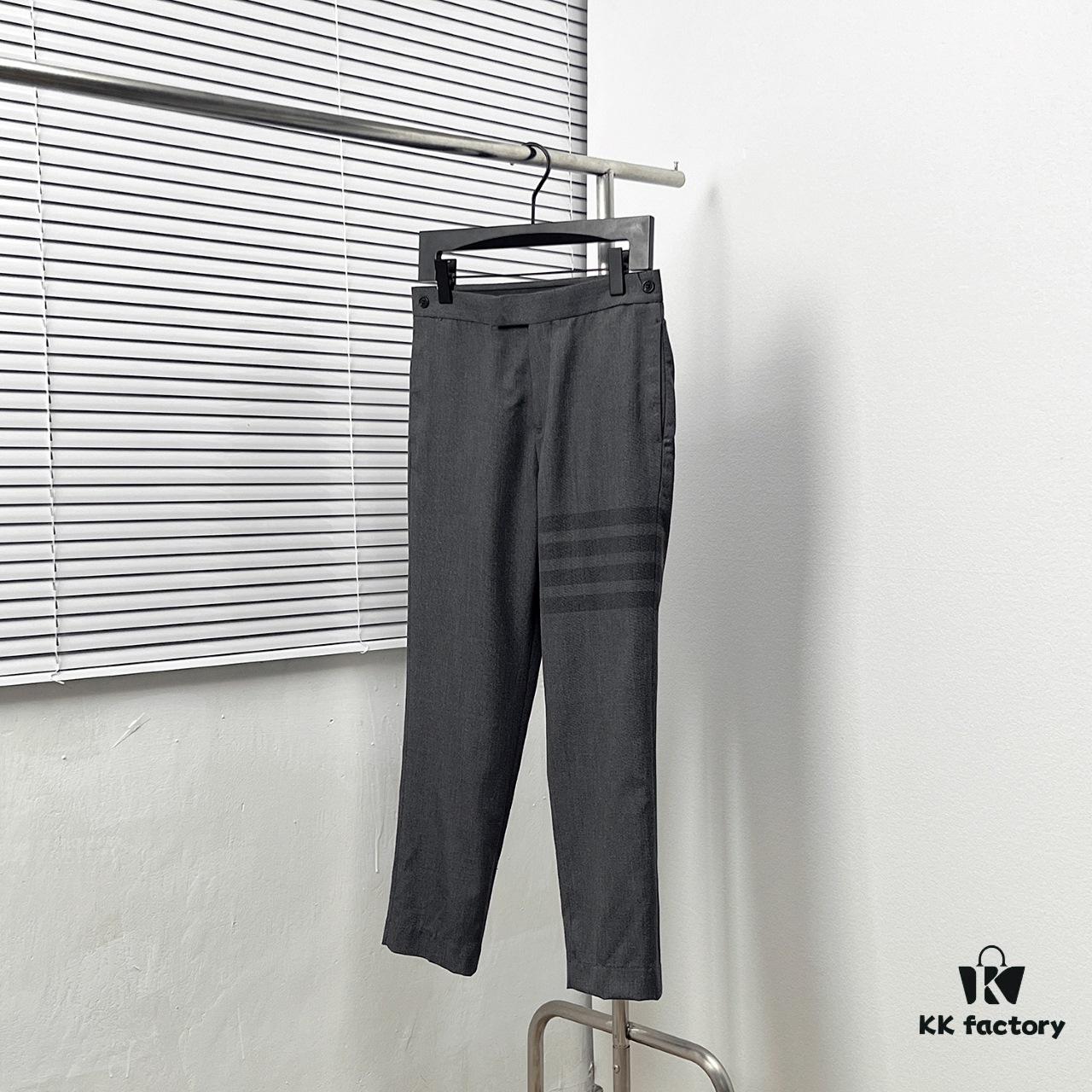 Thom Browne / Grey Classic Four-Stripe Suit Trousers