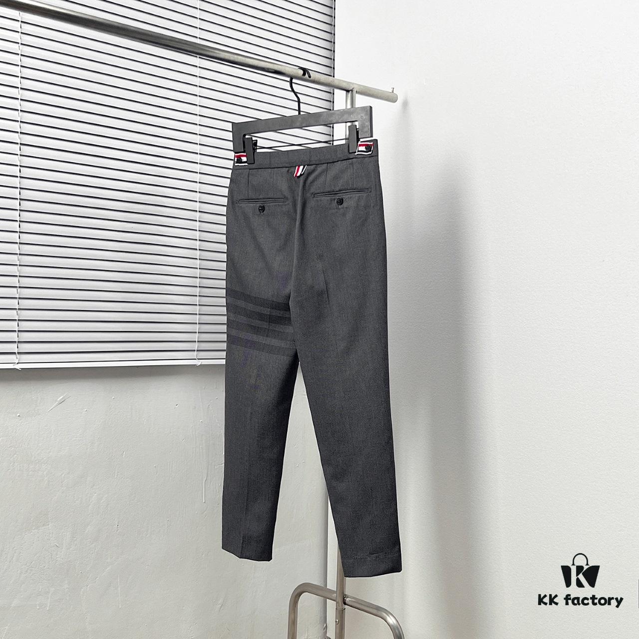 Thom Browne / Grey Classic Four-Stripe Suit Trousers
