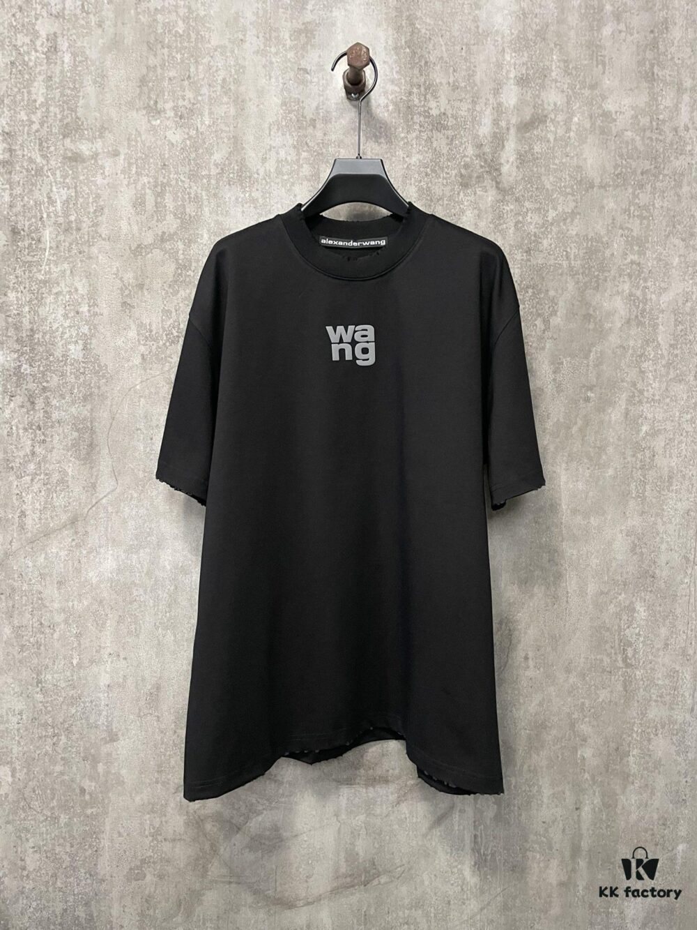 6931a538ccd8ab3d7af9986e Alexander Wang 2024 FW Autumn/Winter Heavyweight 380g Short Sleeve T-Shirt with New York Flag Embossed Print