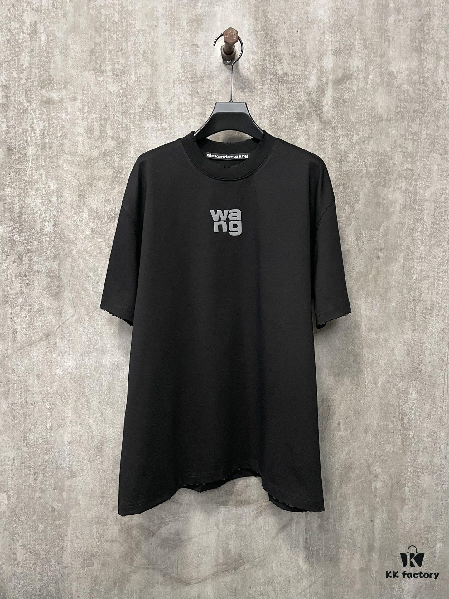 6931a538ccd8ab3d7af9986e Alexander Wang 2024 FW Autumn/Winter Heavyweight 380g Short Sleeve T-Shirt with New York Flag Embossed Print