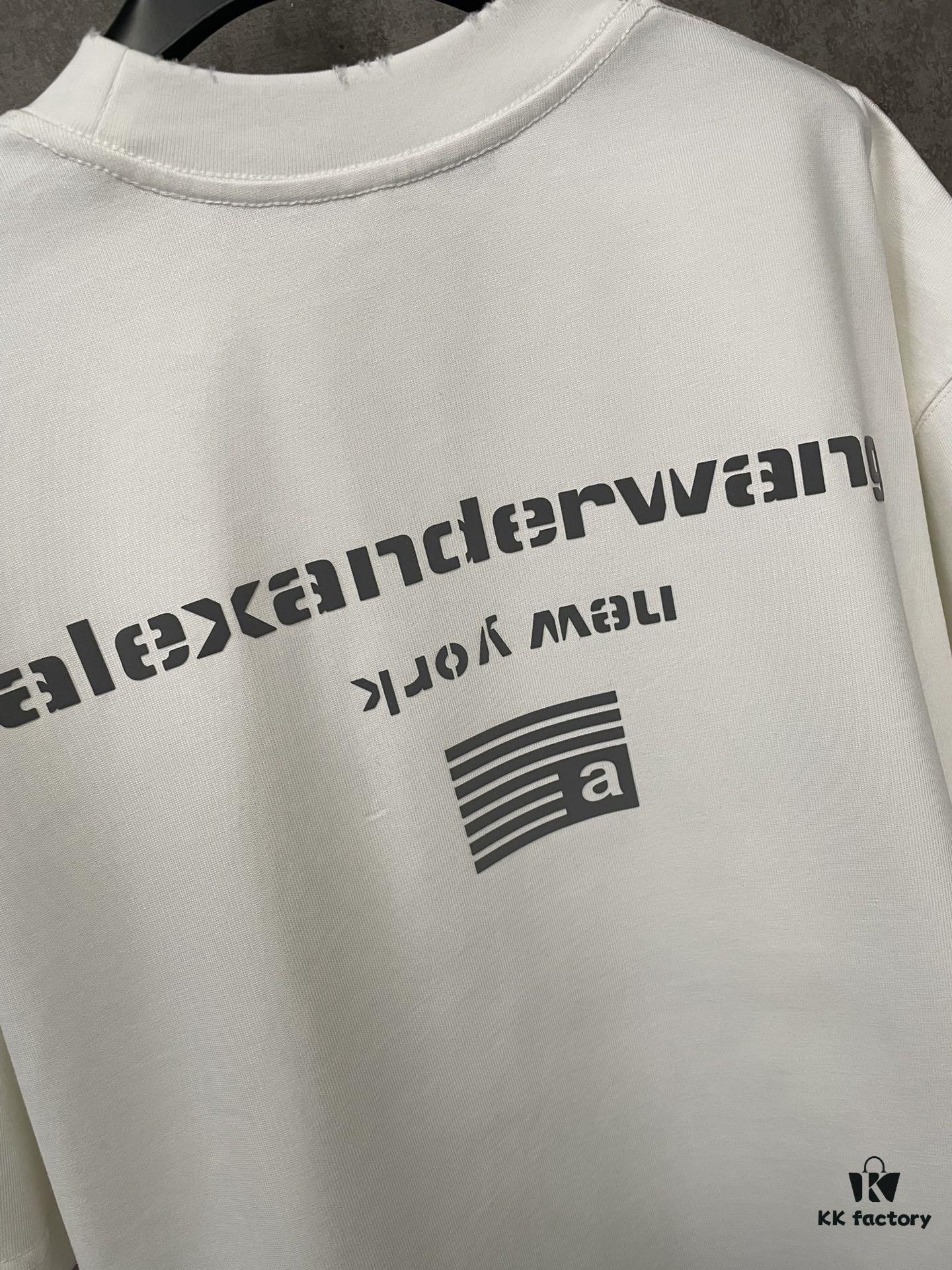6931a539ccd8ab3d7af9987e Alexander Wang 2024FW Fall/Winter Heavyweight 380g Short Sleeve T-Shirt with New York Flag Raised Print
