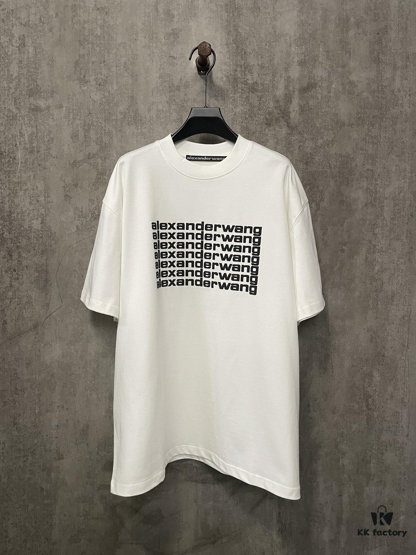 6931a539ccd8ab3d7af99880 Alexander Wang 2024 FW Pre-Spring Heavyweight 380g Short Sleeve T-Shirt with Raised Puff Print