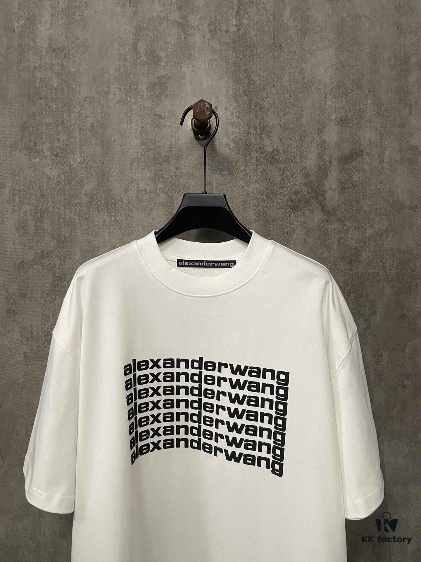 6931a539ccd8ab3d7af99882 Alexander Wang 2024 FW Pre-Spring Heavyweight 380g Short Sleeve T-Shirt with Raised Puff Print