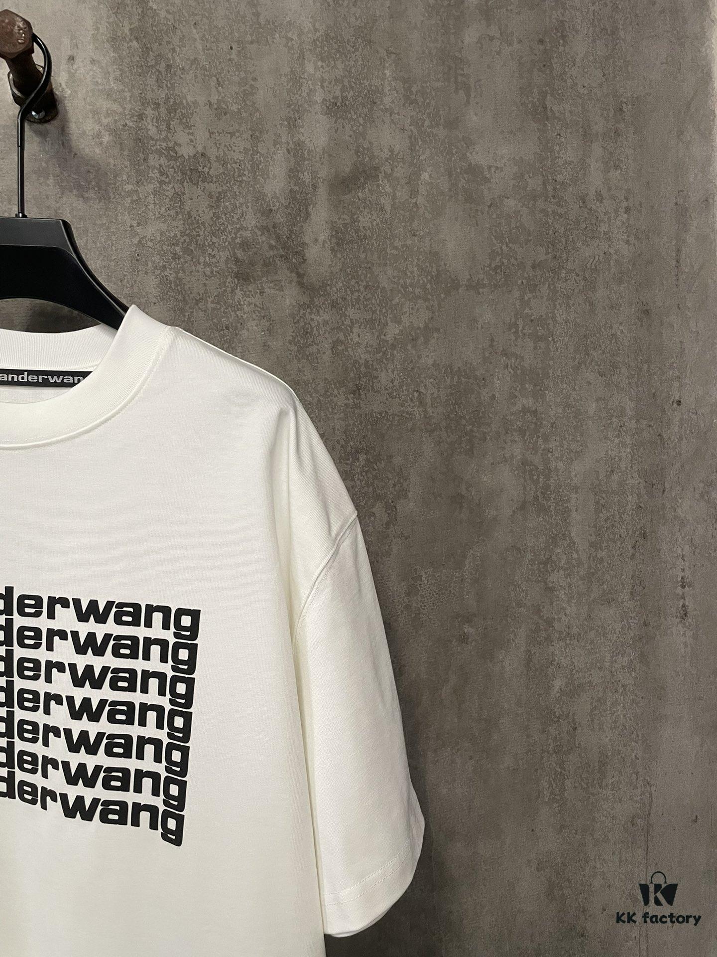 6931a539ccd8ab3d7af99884 Alexander Wang 2024 FW Pre-Spring Heavyweight 380g Short Sleeve T-Shirt with Raised Puff Print
