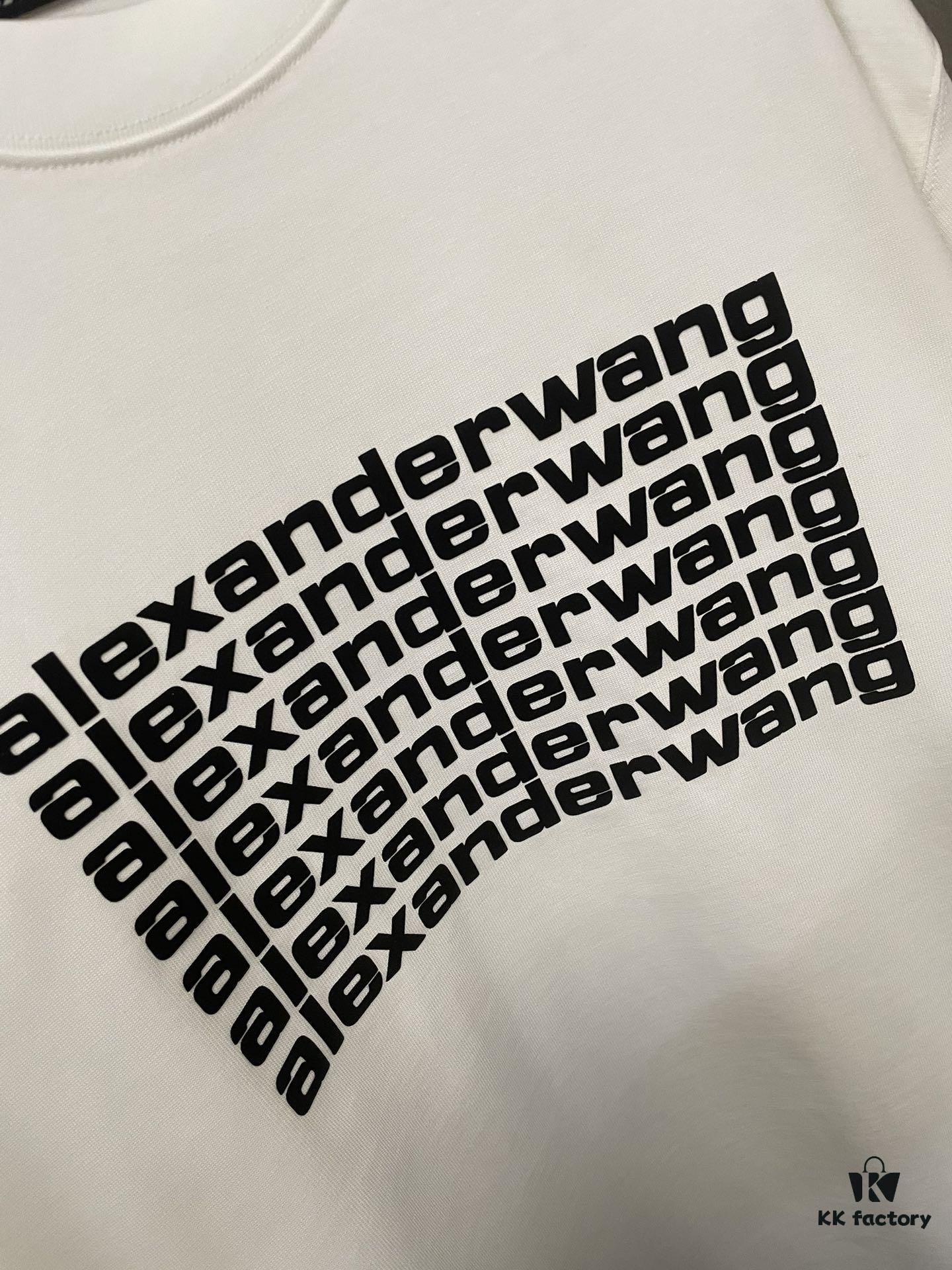 6931a539ccd8ab3d7af99886 Alexander Wang 2024 FW Pre-Spring Heavyweight 380g Short Sleeve T-Shirt with Raised Puff Print
