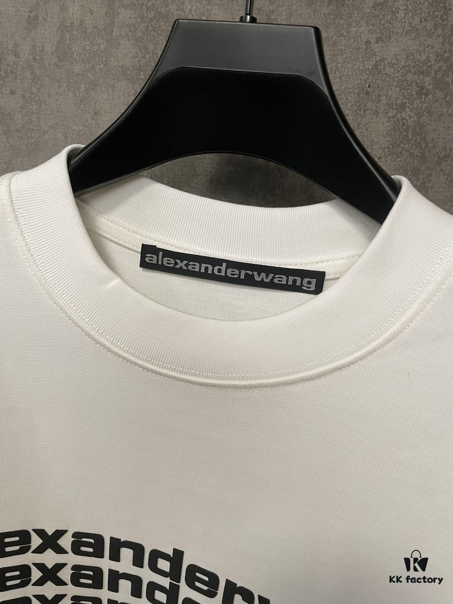 6931a53accd8ab3d7af99888 Alexander Wang 2024 FW Pre-Spring Heavyweight 380g Short Sleeve T-Shirt with Raised Puff Print