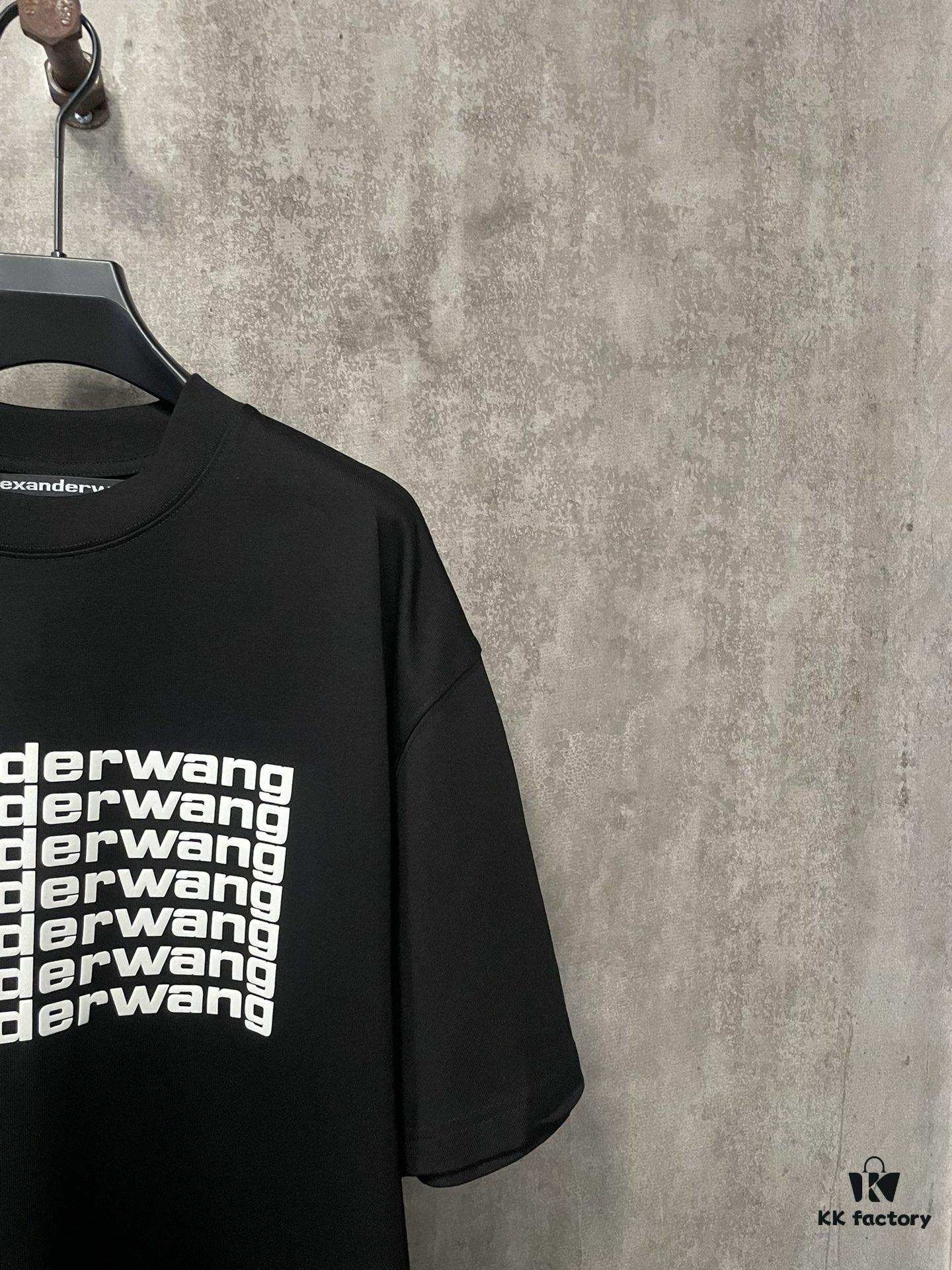 6931a53accd8ab3d7af9988d Alexander Wang 2024 FW Pre-Spring Heavyweight 380g Short Sleeve T-Shirt with Raised Puff Print