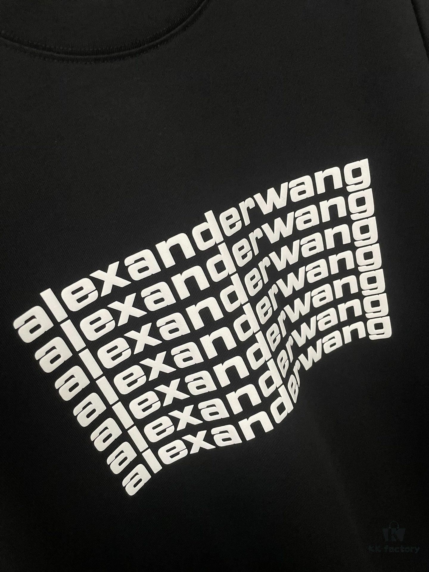 6931a53accd8ab3d7af9988f Alexander Wang 2024 FW Pre-Spring Heavyweight 380g Short Sleeve T-Shirt with Raised Puff Print