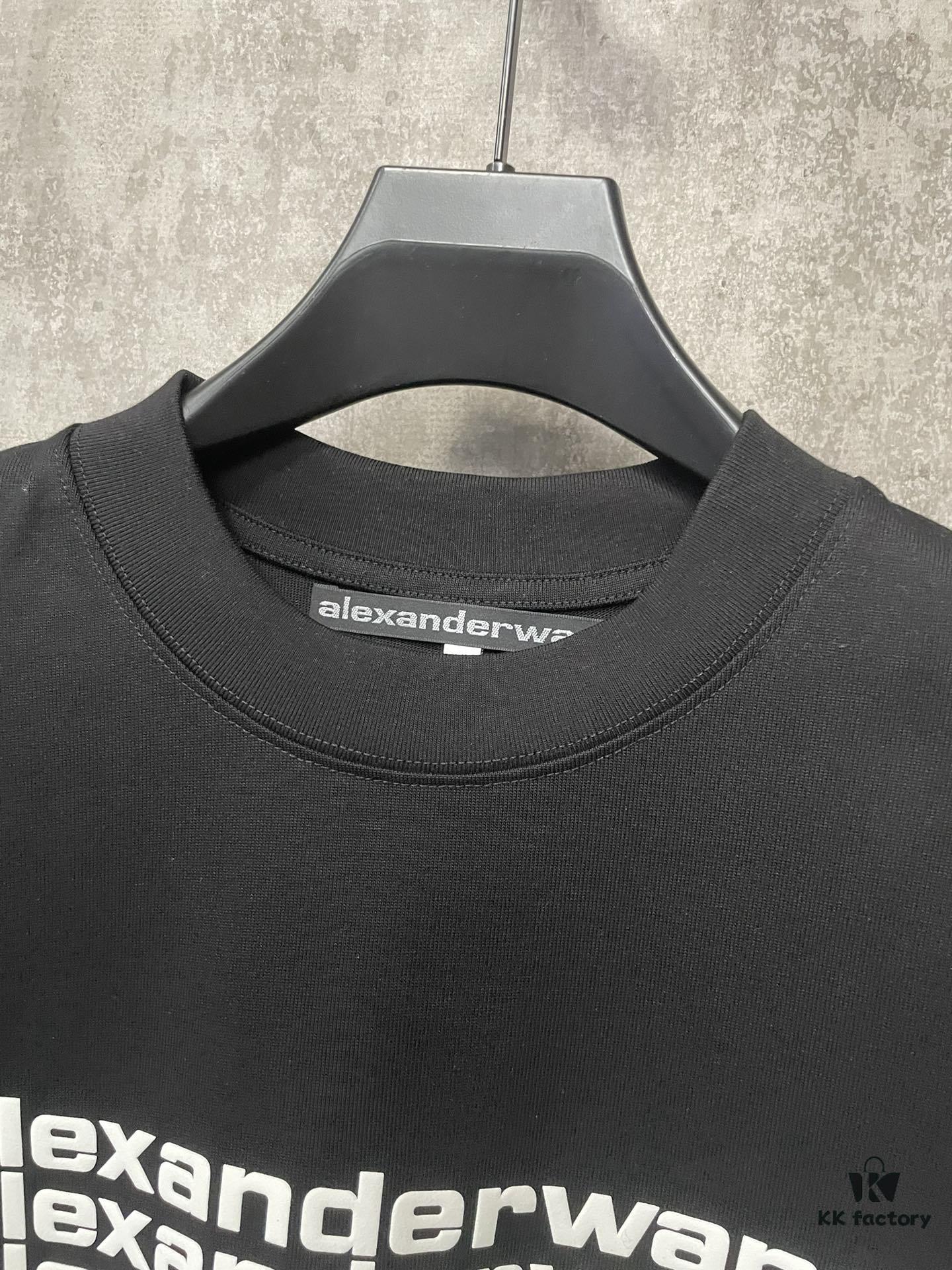 6931a53accd8ab3d7af99891 Alexander Wang 2024 FW Pre-Spring Heavyweight 380g Short Sleeve T-Shirt with Raised Puff Print