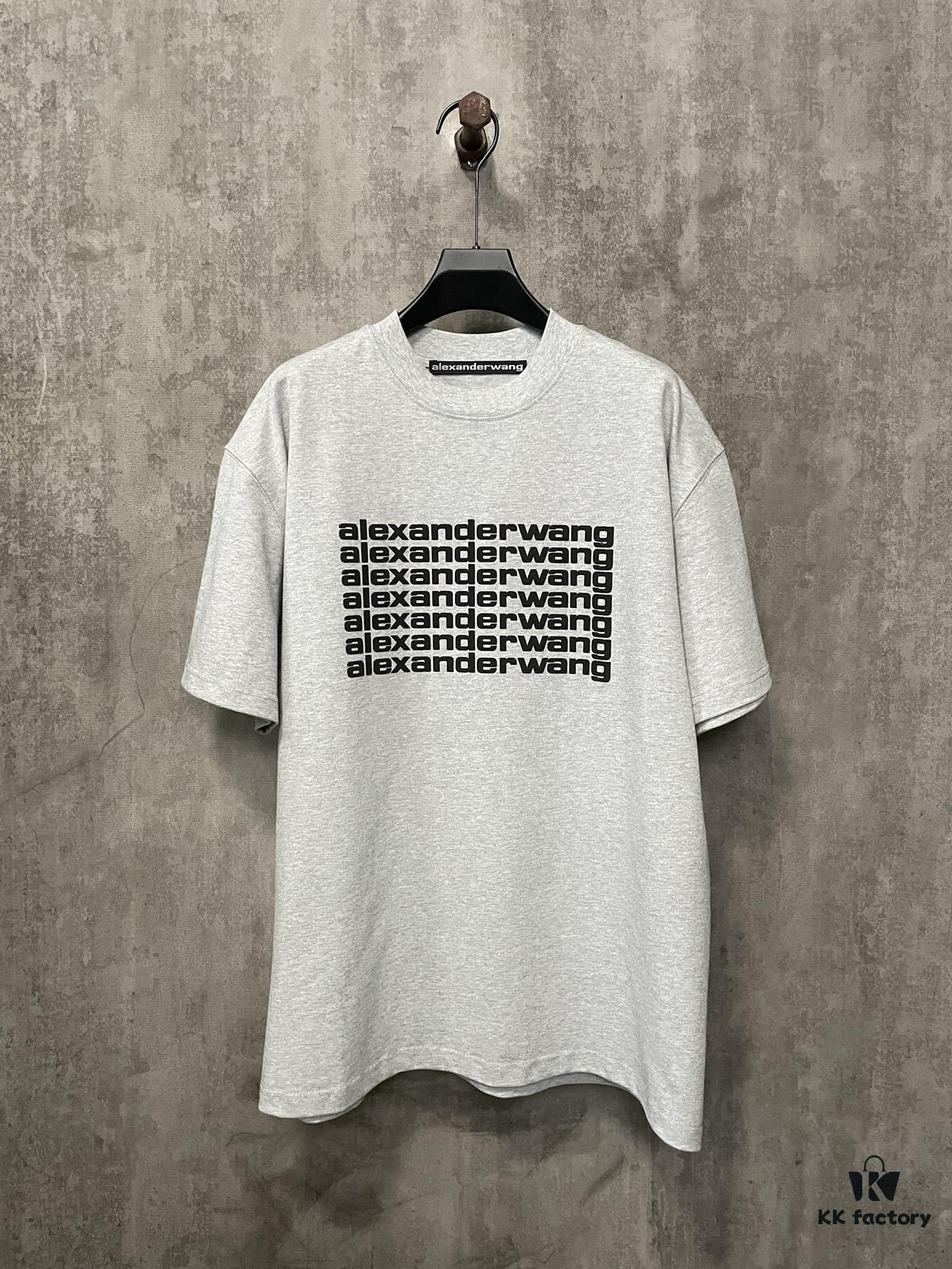 6931a53accd8ab3d7af99892 Alexander Wang 2024 FW Pre-Spring Heavyweight 380g Short Sleeve T-Shirt with Raised Puff Print