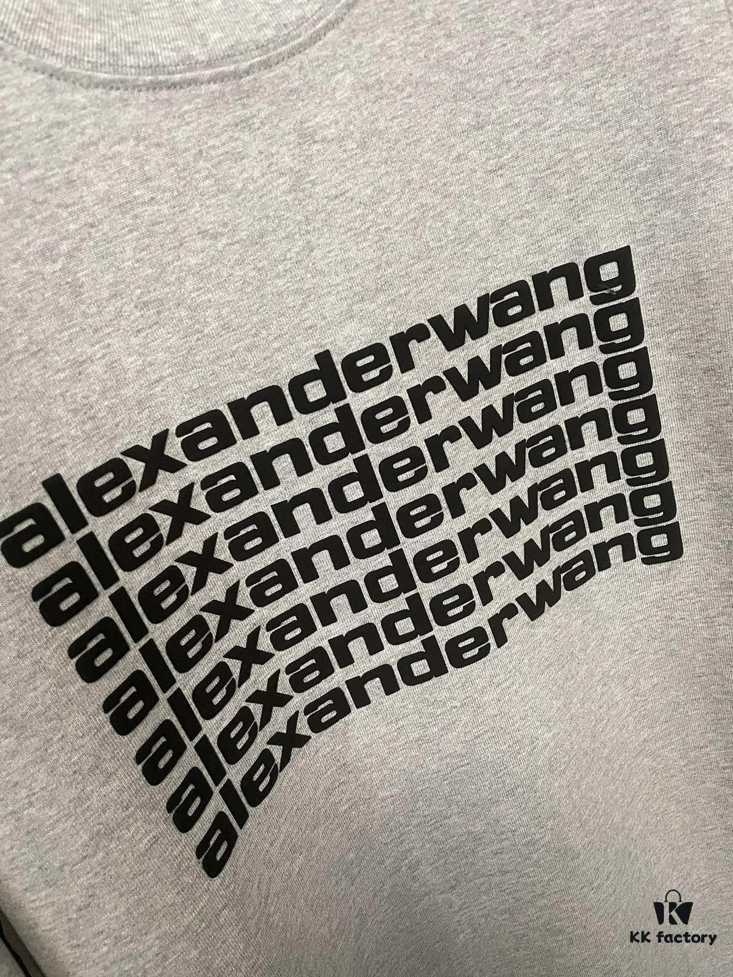 6931a53accd8ab3d7af99898 Alexander Wang 2024 FW Pre-Spring Heavyweight 380g Short Sleeve T-Shirt with Raised Puff Print