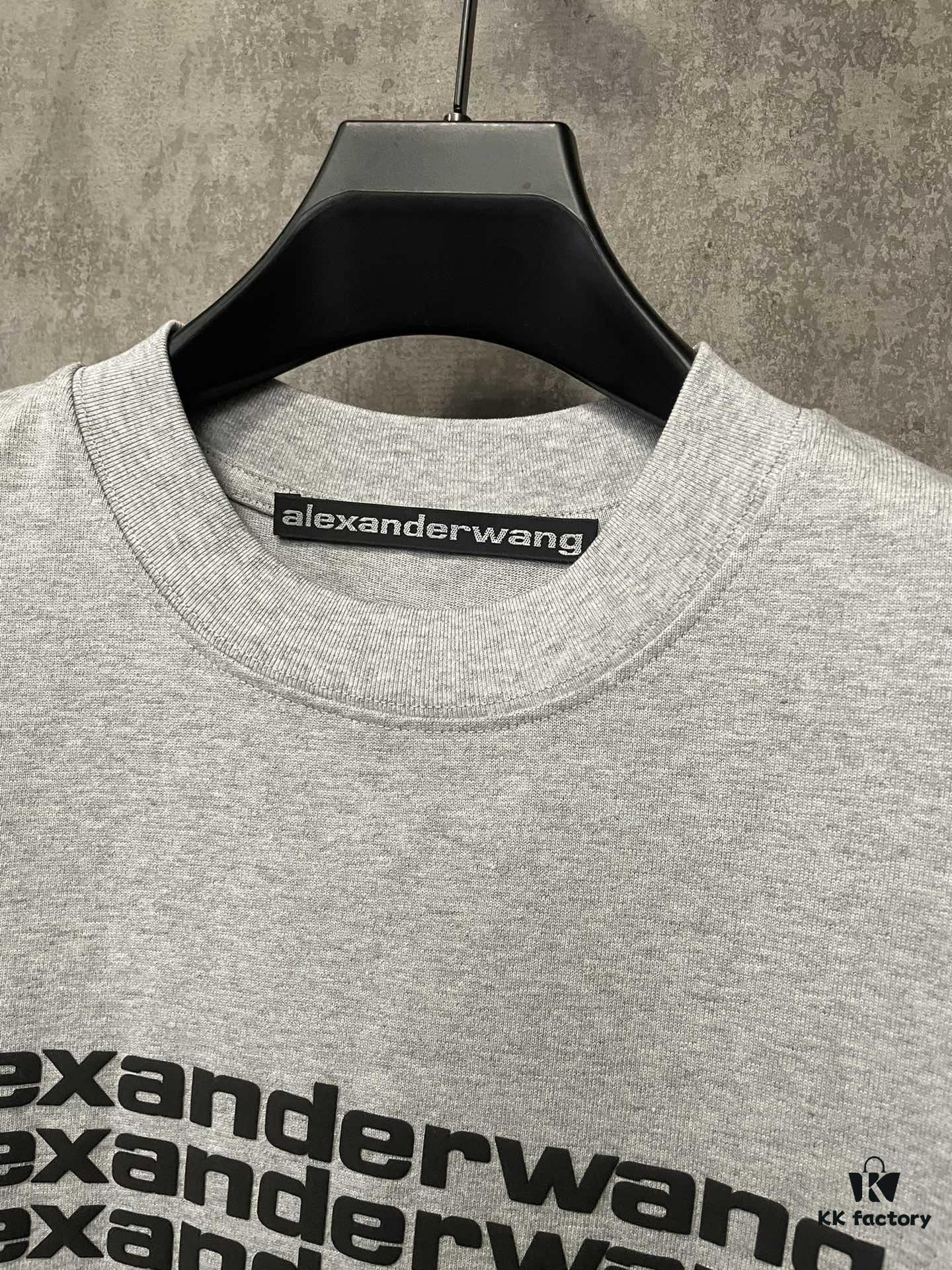 6931a53bccd8ab3d7af9989a Alexander Wang 2024 FW Pre-Spring Heavyweight 380g Short Sleeve T-Shirt with Raised Puff Print