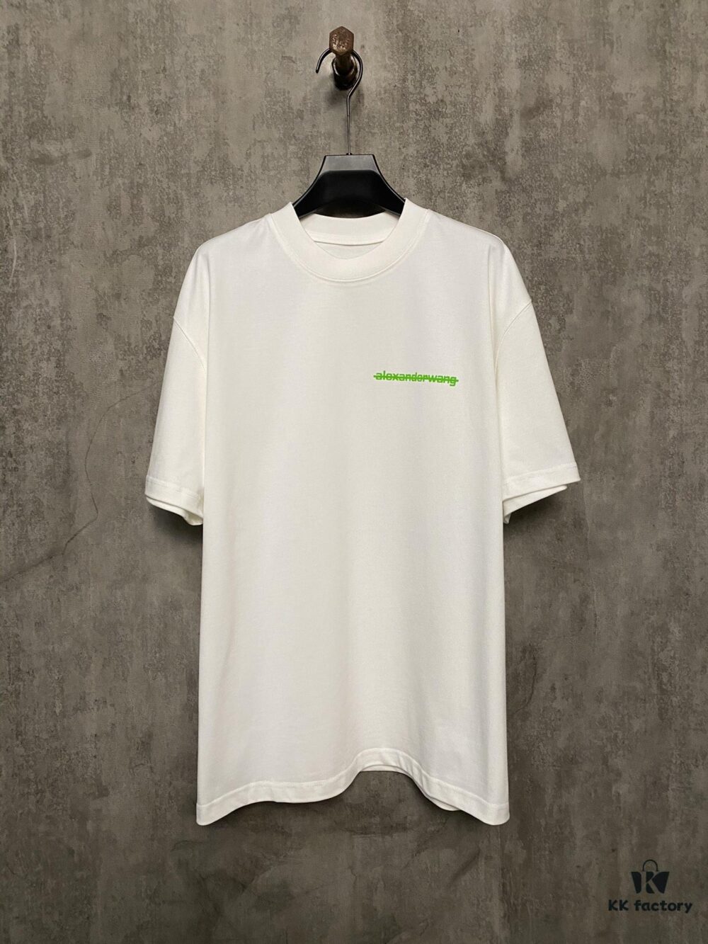 6931a53bccd8ab3d7af9989b Alexander Wang 24SS Classic Front and Back Flocked Logo Heavyweight Short Sleeve T-Shirt