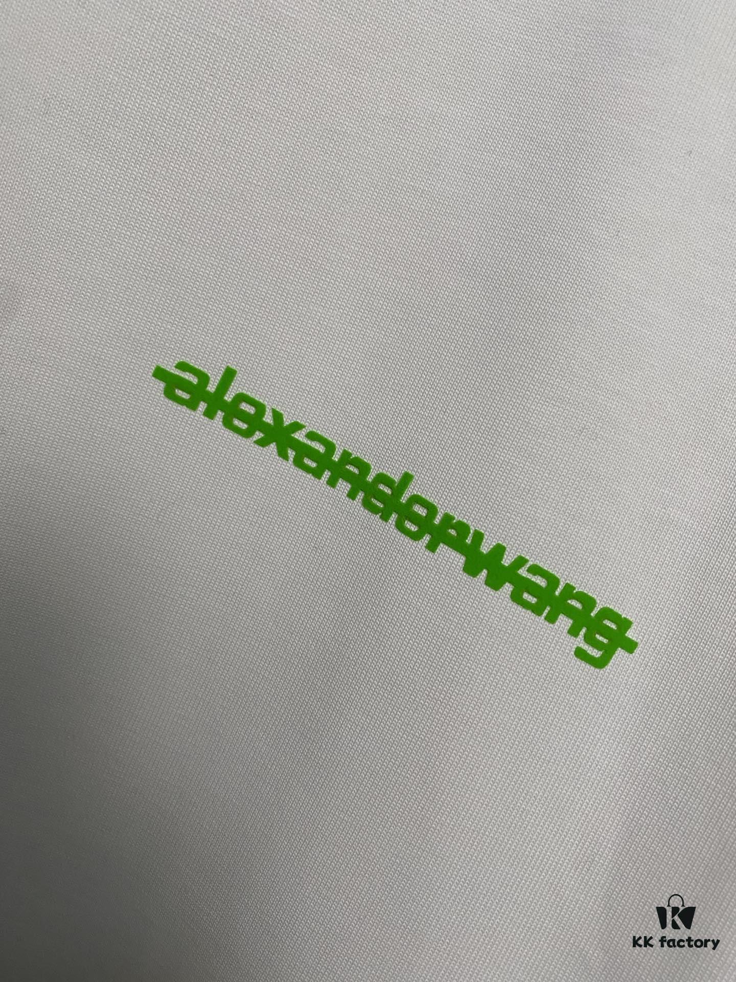 6931a53bccd8ab3d7af9989f Alexander Wang 24SS Classic Front and Back Flocked Logo Heavyweight Short Sleeve T-Shirt