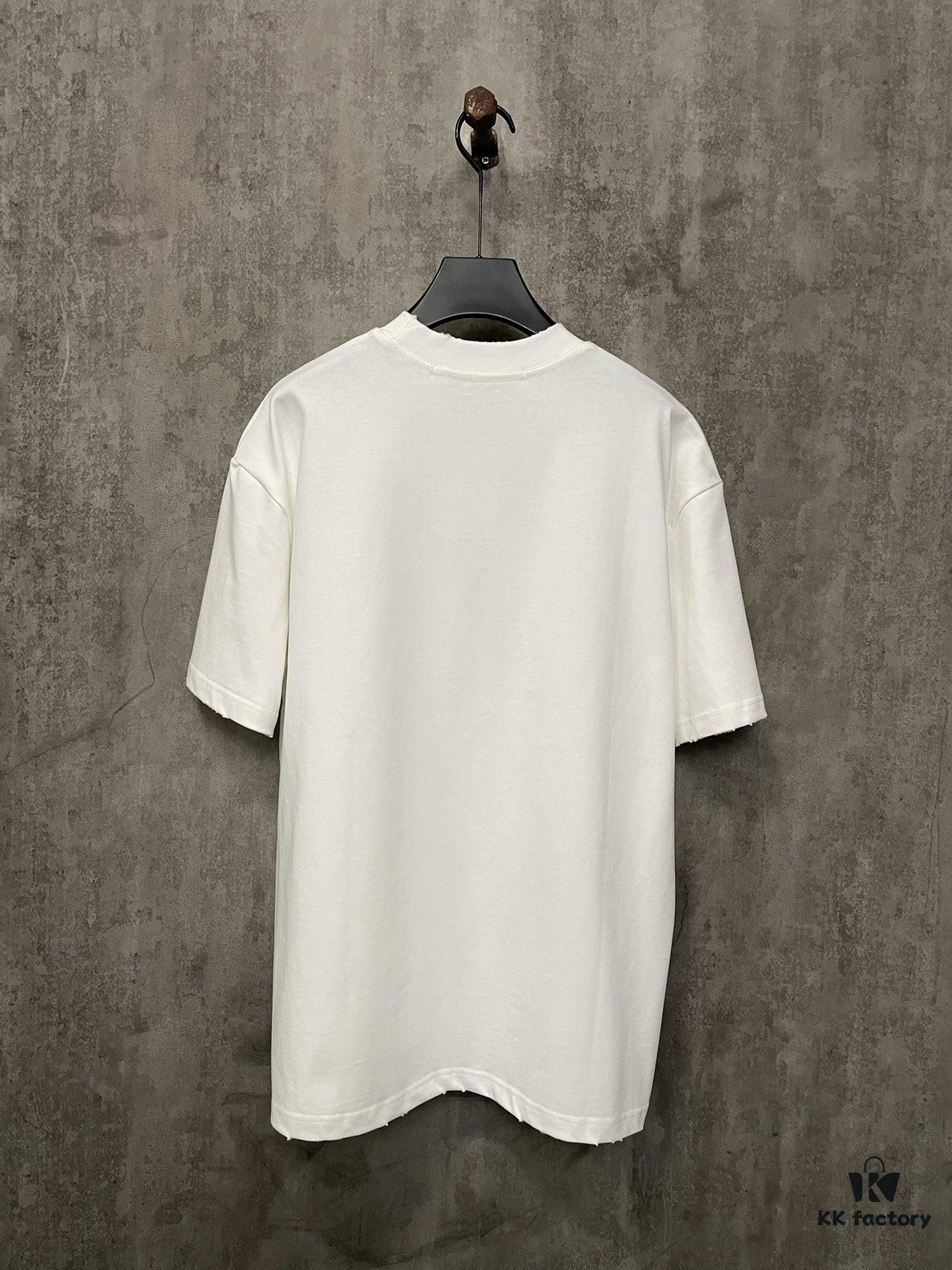 6931a53cccd8ab3d7af998b8 Alexander Wang 24SS Classic Logo Distressed Heavyweight T-Shirt with Thick Plate Print