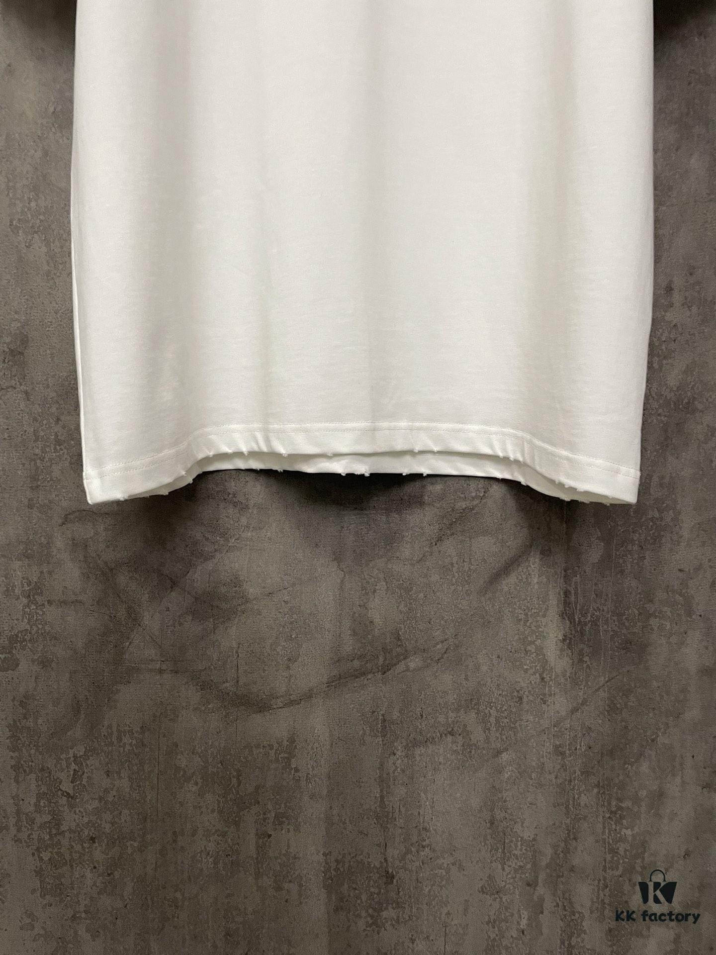 6931a53cccd8ab3d7af998ba Alexander Wang 24SS Classic Logo Distressed Heavyweight T-Shirt with Thick Plate Print