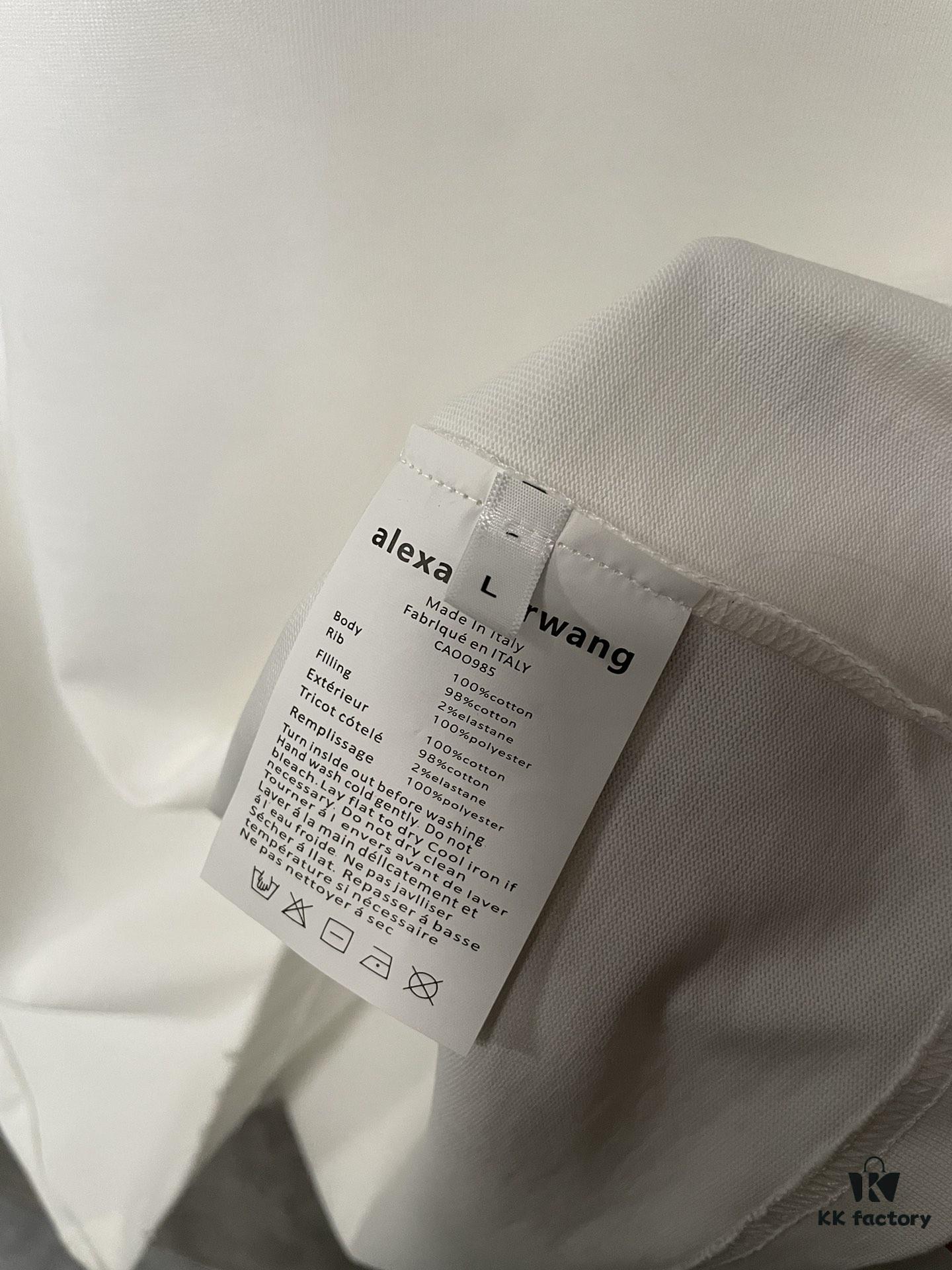 6931a53dccd8ab3d7af998c0 Alexander Wang 24SS Classic Logo Distressed Heavyweight T-Shirt with Thick Plate Print