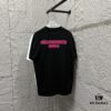 6931a53eccd8ab3d7af998dd Alexander Wang 2025 Spring/Summer New Arrival Short Sleeve T-Shirt with Pink 'Wang' Silicone Print on Front and Back, Made of Custom Dual-Yarn Plain Weave Cotton 300 Fabric, Unisex Design