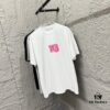 6931a53fccd8ab3d7af998e7 Alexander Wang 2025 Spring/Summer New Arrival Short Sleeve T-Shirt with Pink 'Wang' Silicone Print on Front and Back, Made of Custom Double Gauze Plain Cotton 300 Fabric, Unisex Design