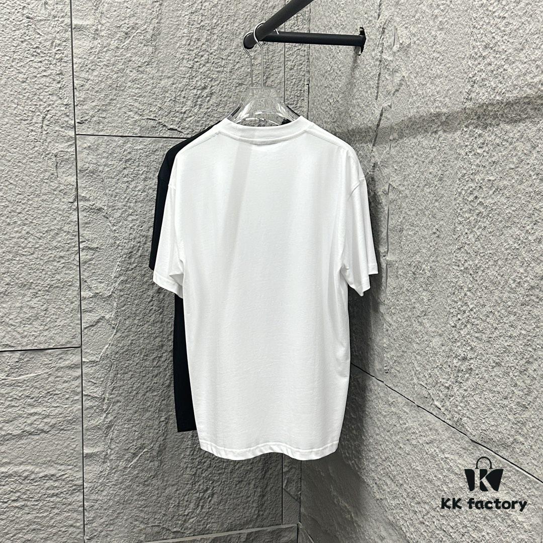6931a53fccd8ab3d7af998eb Alexander Wang 2025 Spring/Summer New Arrival Short Sleeve T-Shirt with Pink 'Wang' Silicone Print on Front and Back, Made of Custom Double Gauze Plain Cotton 300 Fabric, Unisex Design