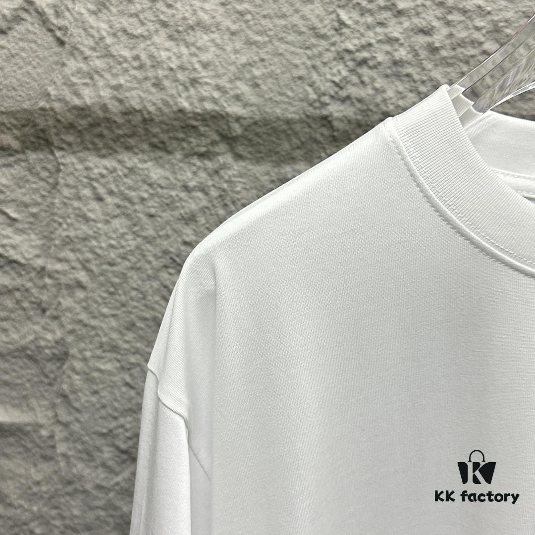 6931a53fccd8ab3d7af998ed Alexander Wang 2025 Spring/Summer New Arrival Short Sleeve T-Shirt with Pink 'Wang' Silicone Print on Front and Back, Made of Custom Double Gauze Plain Cotton 300 Fabric, Unisex Design