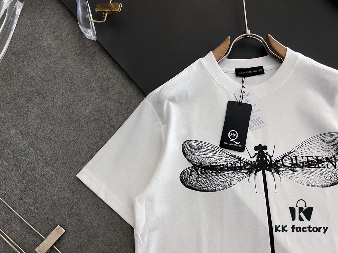 6931a53fccd8ab3d7af998f0 McQueen 2025 Latest Print Short Sleeve T-Shirt, High-Quality Cabinet Original Order, Top-Grade Craftsmanship with Imported Fabric