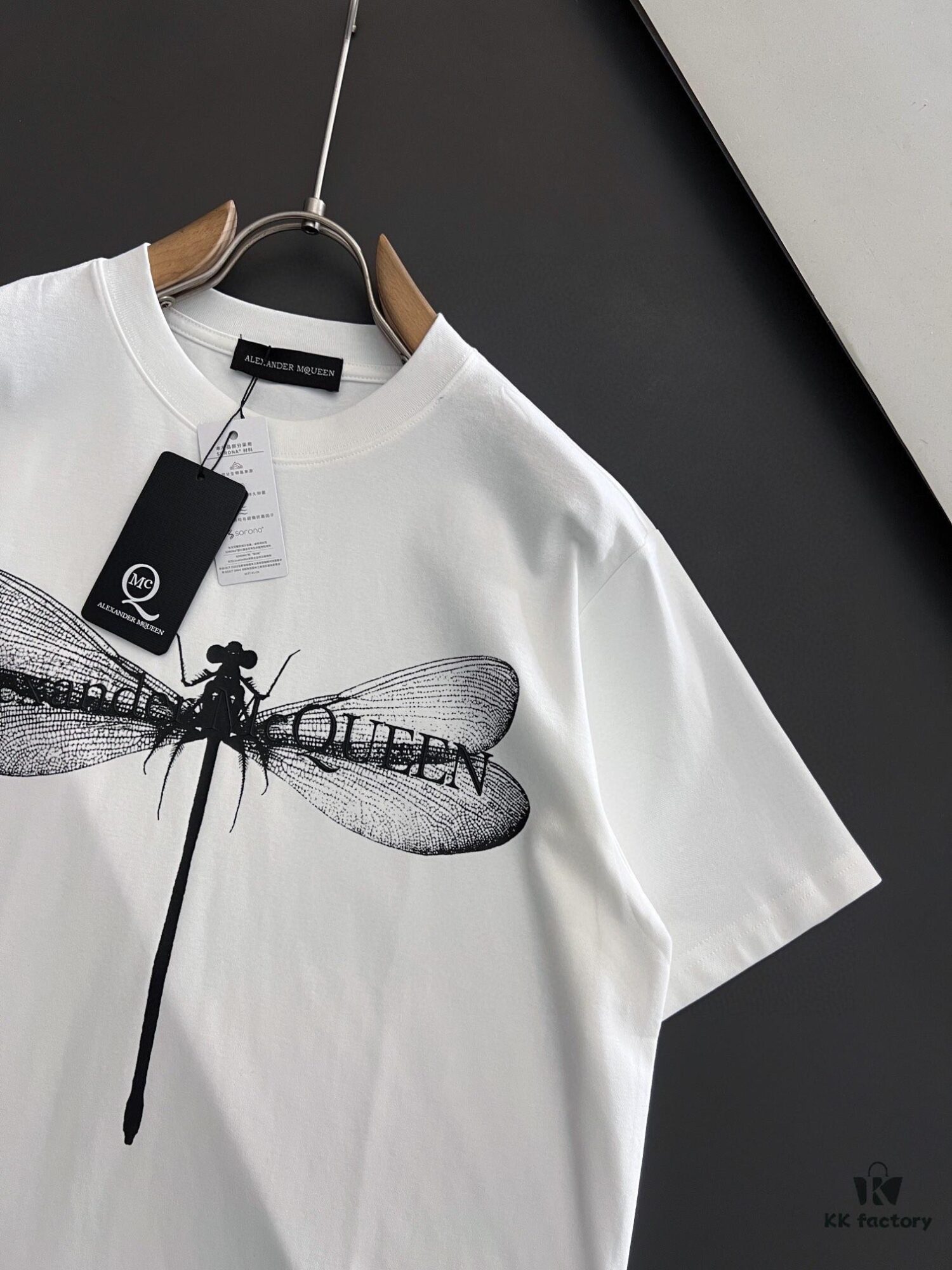 6931a540ccd8ab3d7af998f1 McQueen 2025 Latest Print Short Sleeve T-Shirt, High-Quality Cabinet Original Order, Top-Grade Craftsmanship with Imported Fabric