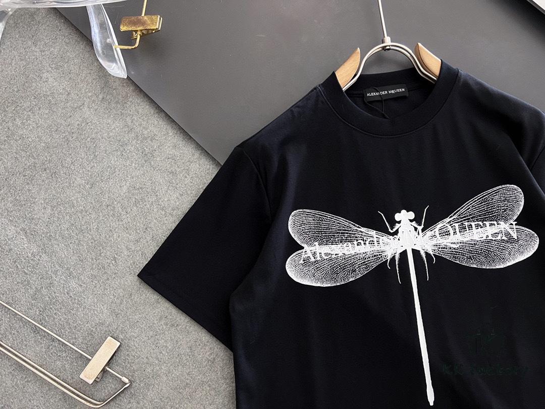 6931a540ccd8ab3d7af998f7 McQueen 2025 Latest Print Short Sleeve T-Shirt, High-Quality Cabinet Original Order, Top-Tier Craftsmanship with Imported Fabric