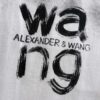 ALEXANDER WANG 2025 New Arrival Ink Graffiti Letter Logo Unisex Short Sleeve T-Shirt