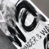 ALEXANDER WANG 2025 New Arrival Ink Graffiti Letter Logo Unisex Short Sleeve T-Shirt