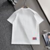 ALEXANDER WANG 2025 New Arrival Lambskin Panel Letter Logo Unisex Short Sleeve T-Shirt