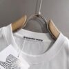 ALEXANDER WANG 2025 New Arrival Lambskin Panel Letter Logo Unisex Short Sleeve T-Shirt