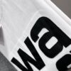 ALEXANDER WANG 2025 New Arrival Lambskin Panel Letter Logo Unisex Short Sleeve T-Shirt