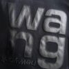 ALEXANDER WANG 2025 New Arrival Patchwork Leather Letter Logo Unisex Short Sleeve T-Shirt