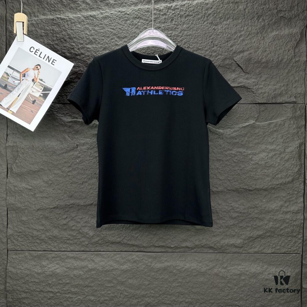 6931a543ccd8ab3d7af99935 Alexander Wang 2025 New Women's Logo Short Sleeve T-Shirt - Top Version