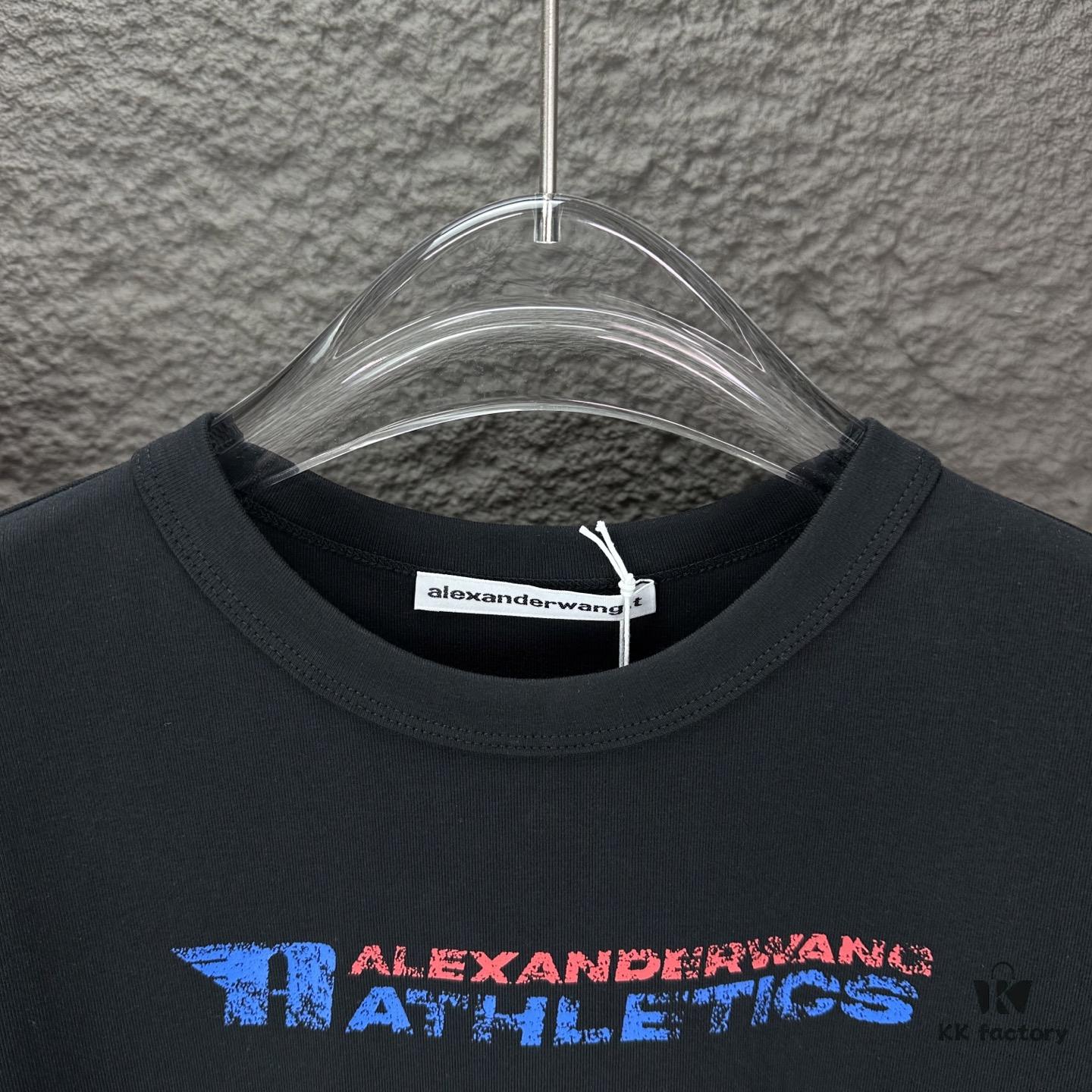 6931a543ccd8ab3d7af99937 Alexander Wang 2025 New Women's Logo Short Sleeve T-Shirt - Top Version