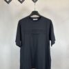 Alexander Wang 2025 FW Pre-Spring 3D Logo Letter Barrage Appliqué Short Sleeve T-Shirt / Heavyweight Cotton Washed