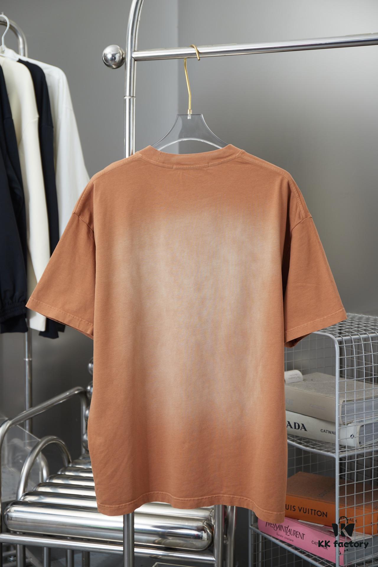 6931a546ccd8ab3d7af9995c Alexarde*wang 25SS Early Spring New Arrival 3D Wa Jiao Gradient Print Short Sleeve T-Shirt