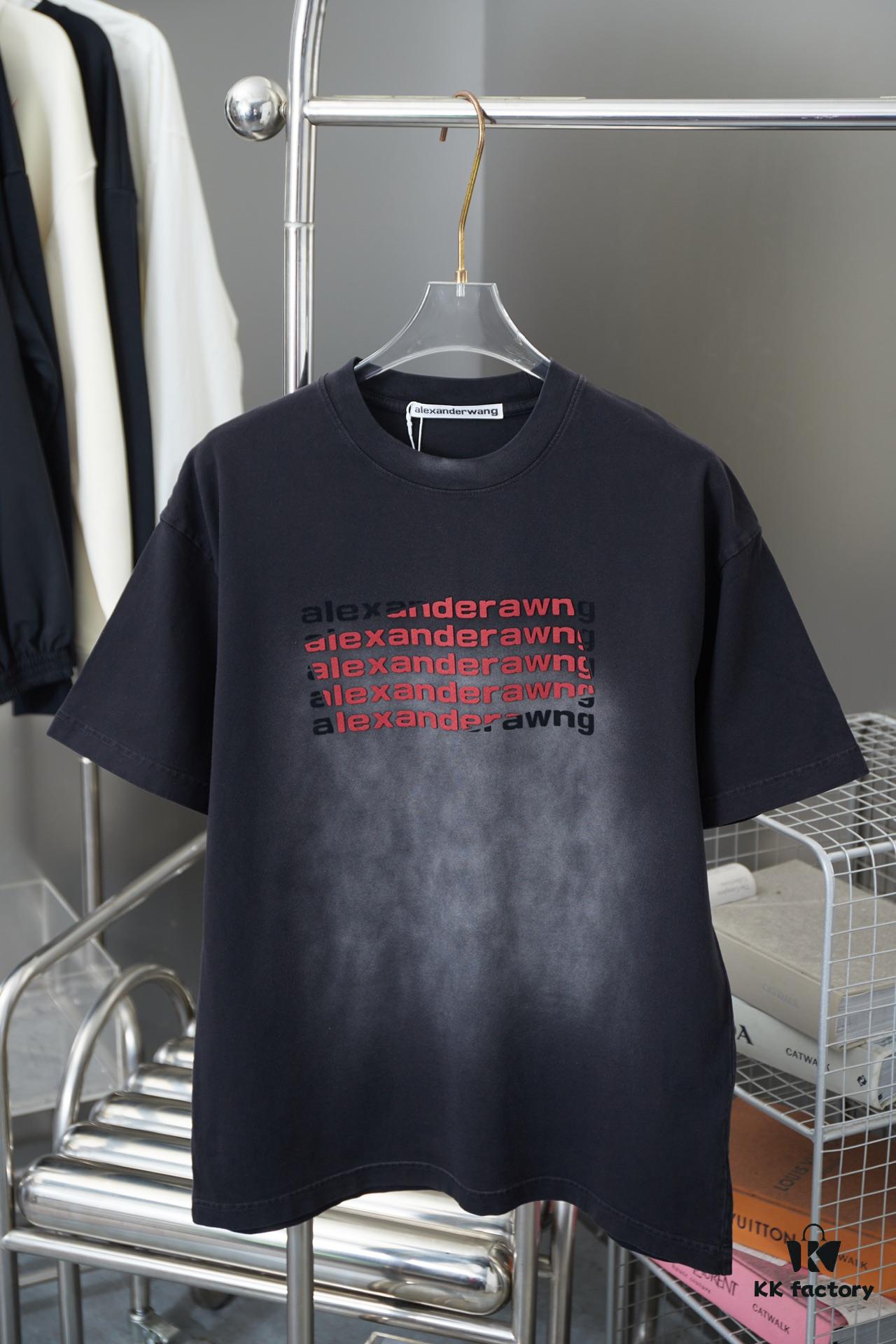 6931a546ccd8ab3d7af99964 Alexarde*wang 25SS Early Spring New Arrival 3D Wa Jiao Gradient Print Short Sleeve T-Shirt