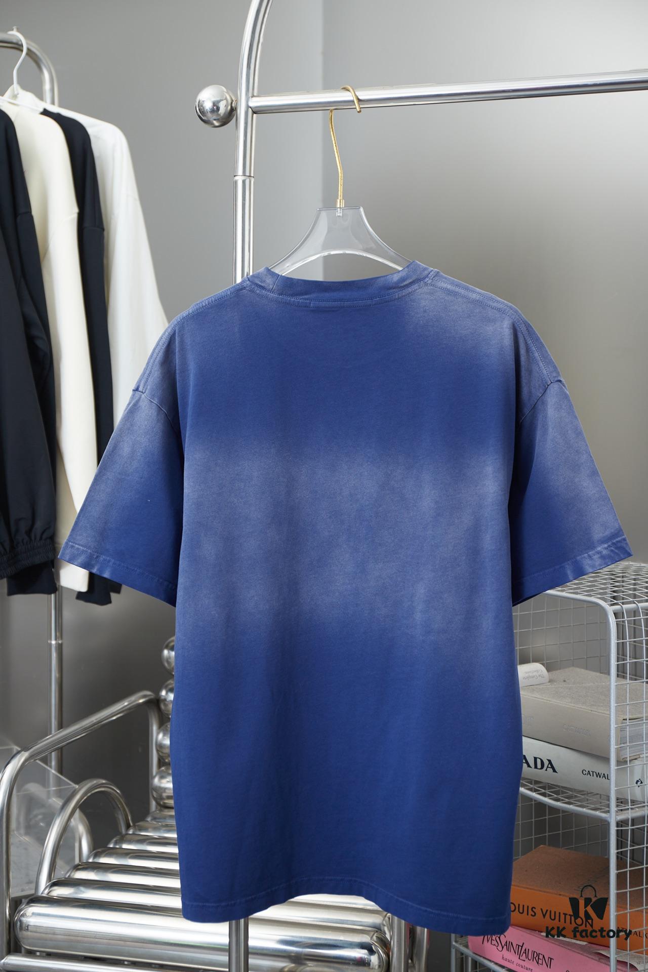 6931a547ccd8ab3d7af9996e Alexarde*wang 25SS Early Spring New Arrival 3D Wa Jiao Gradient Print Short Sleeve T-Shirt