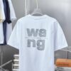 Alexarde*wang 25SS Early Spring New Arrival Applique Letter Rhinestone Short Sleeve T-Shirt