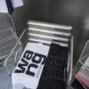 6931a54accd8ab3d7af999b4 Alexarde*wang 25SS Early Spring New Arrival 3D Velvet Flocked Letter Pearl Rhinestone Short Sleeve T-Shirt