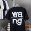 Alexarde*wang 25SS Early Spring New Arrival Graffiti Hand-drawn Letter Logo Print Short Sleeve T-shirt