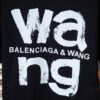 Alexarde*wang 25SS Early Spring New Arrival Graffiti Hand-drawn Letter Logo Print Short Sleeve T-shirt