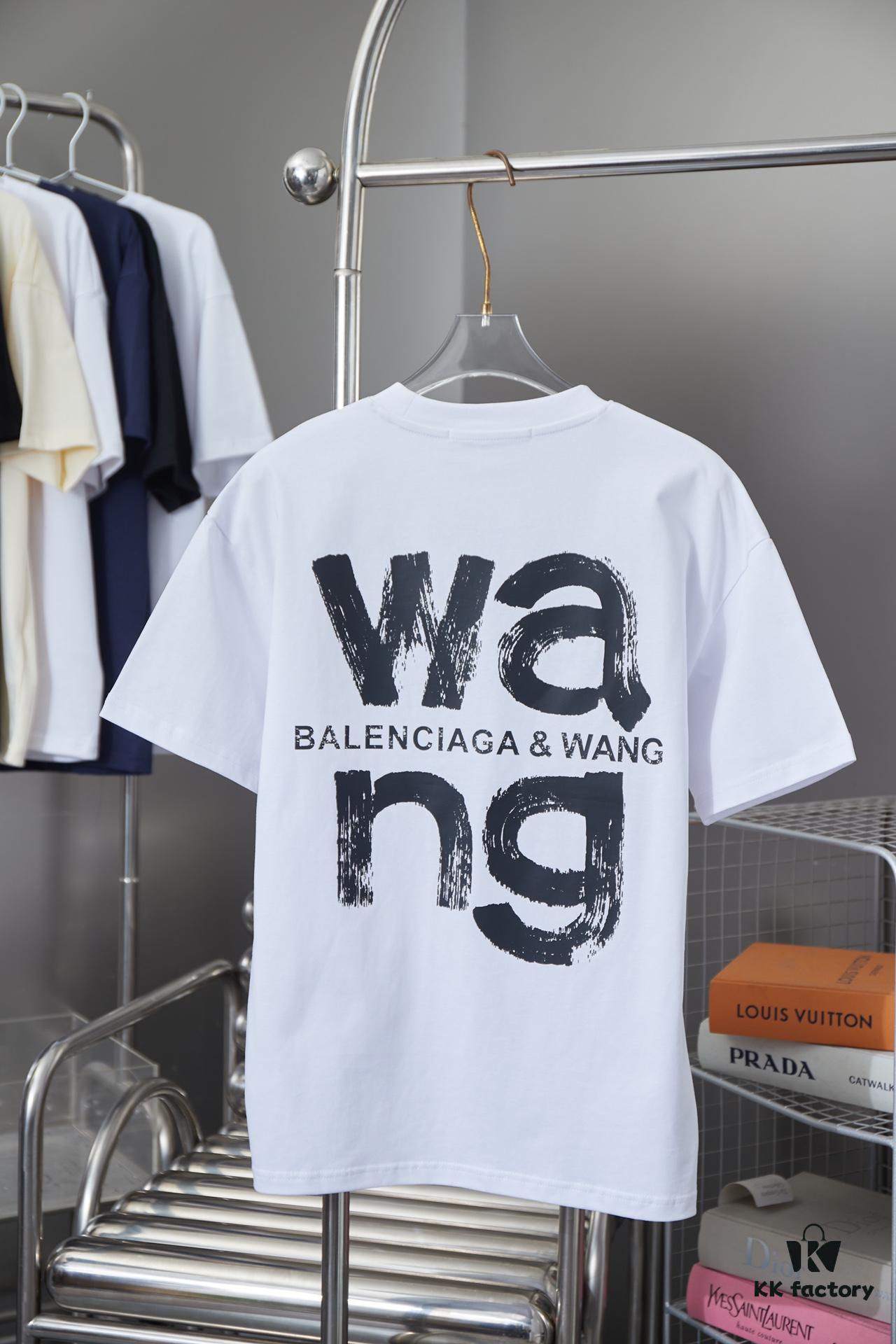 6931a54cccd8ab3d7af999c8 Alexarde*wang 25SS Early Spring New Arrival Graffiti Hand-Drawn Letter Logo Print Short Sleeve T-Shirt