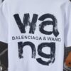 6931a54cccd8ab3d7af999cc Alexarde*wang 25SS Early Spring New Arrival Graffiti Hand-Drawn Letter Logo Print Short Sleeve T-Shirt
