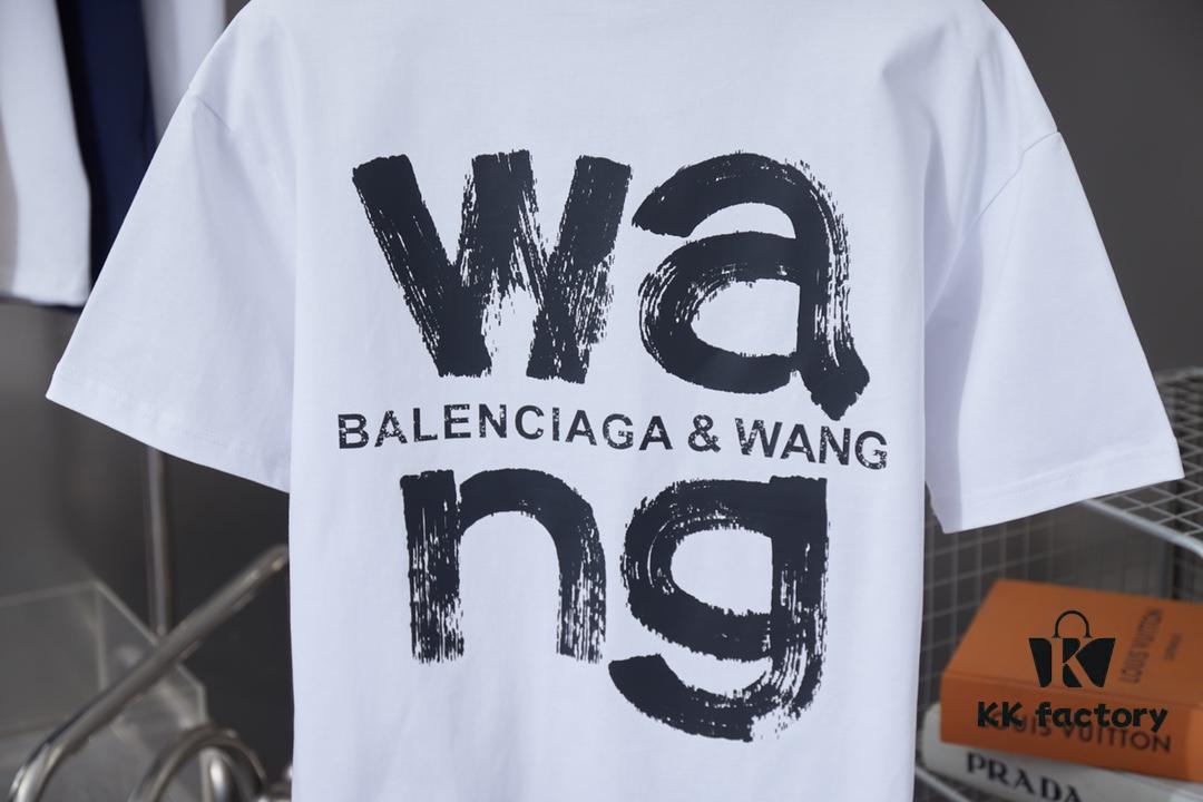 6931a54cccd8ab3d7af999cc Alexarde*wang 25SS Early Spring New Arrival Graffiti Hand-Drawn Letter Logo Print Short Sleeve T-Shirt