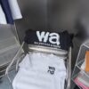 6931a54cccd8ab3d7af999ce Alexarde*wang 25SS Early Spring New Arrival Graffiti Hand-Drawn Letter Logo Print Short Sleeve T-Shirt