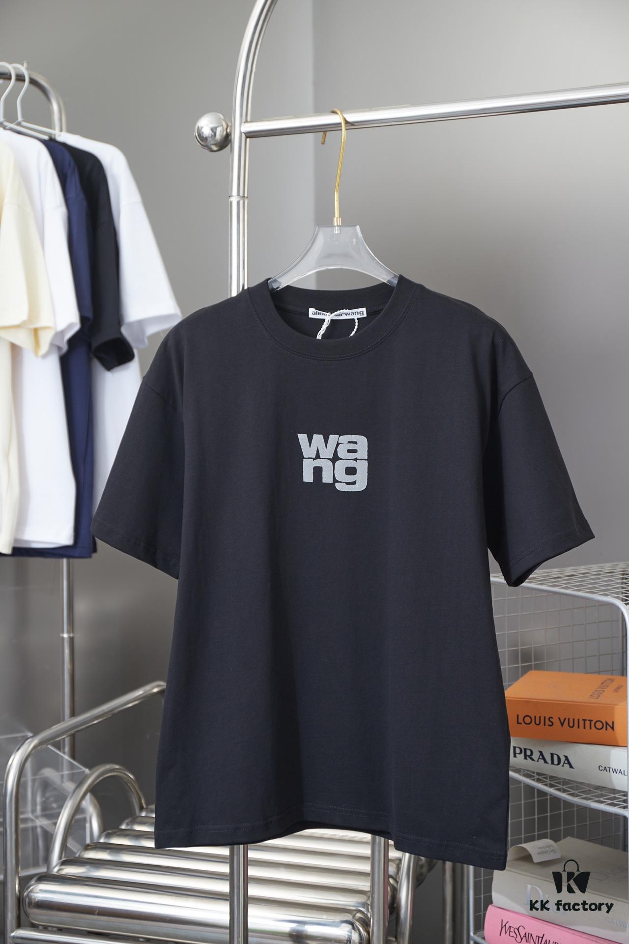 6931a54cccd8ab3d7af999d0 Alexarde*wang 25SS Early Spring New Arrival Embossed Foil Print Short Sleeve T-Shirt