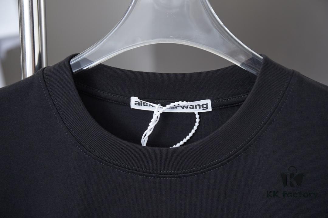 6931a54cccd8ab3d7af999d2 Alexarde*wang 25SS Early Spring New Arrival Embossed Foil Print Short Sleeve T-Shirt